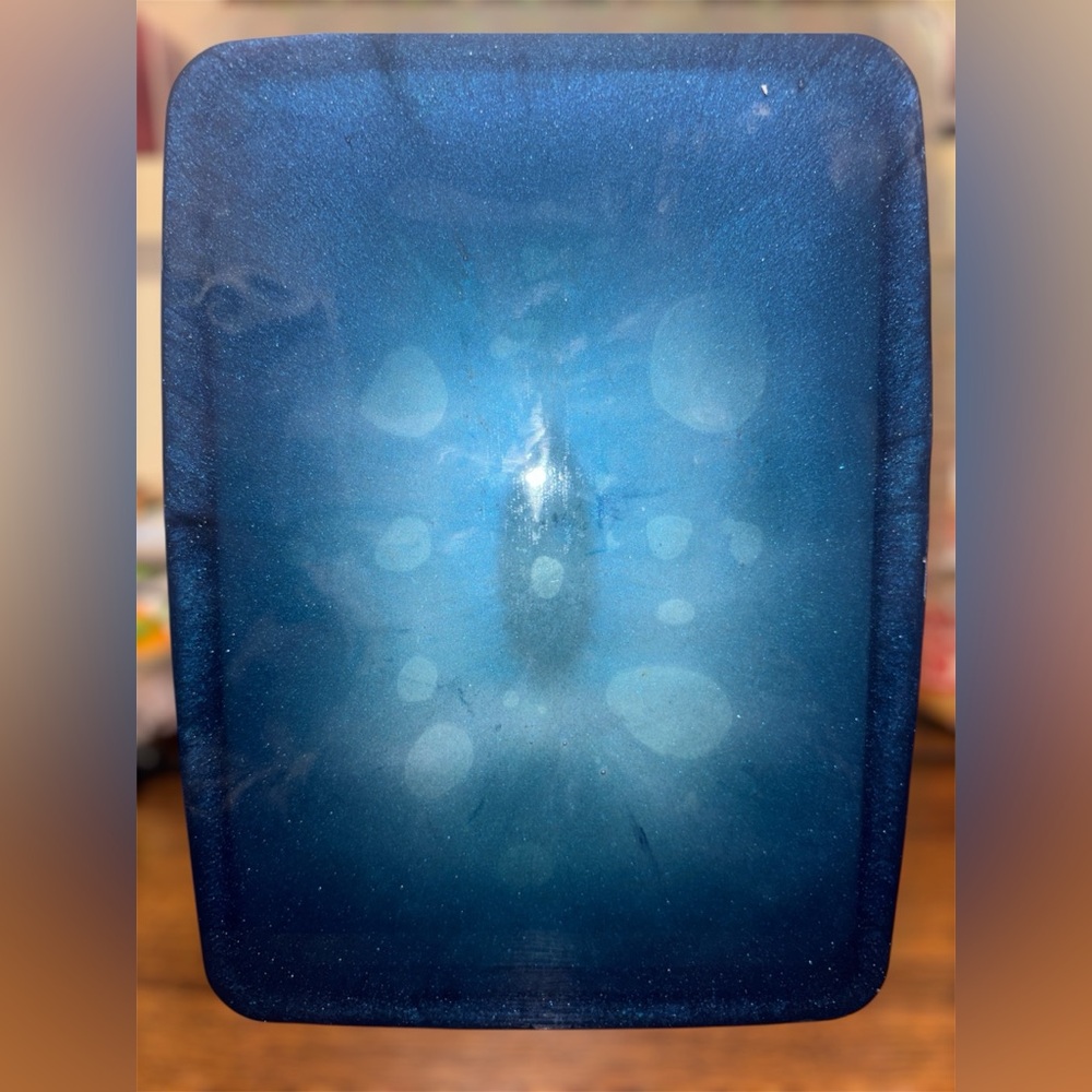 RESERVED- NORE’S NOVELTIES Handcrafted Decorative Serving/ Vanity Tray “TEATIME” - Picture 3 of 4